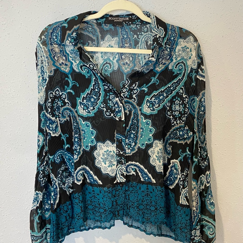 Scott Taylor Vintage Sheer Blouse
